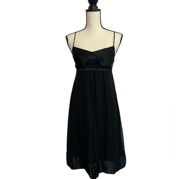 BCBGMaxAzria Sexy Little Black Silk Dress Sz. 4 - Picture 3 of 13